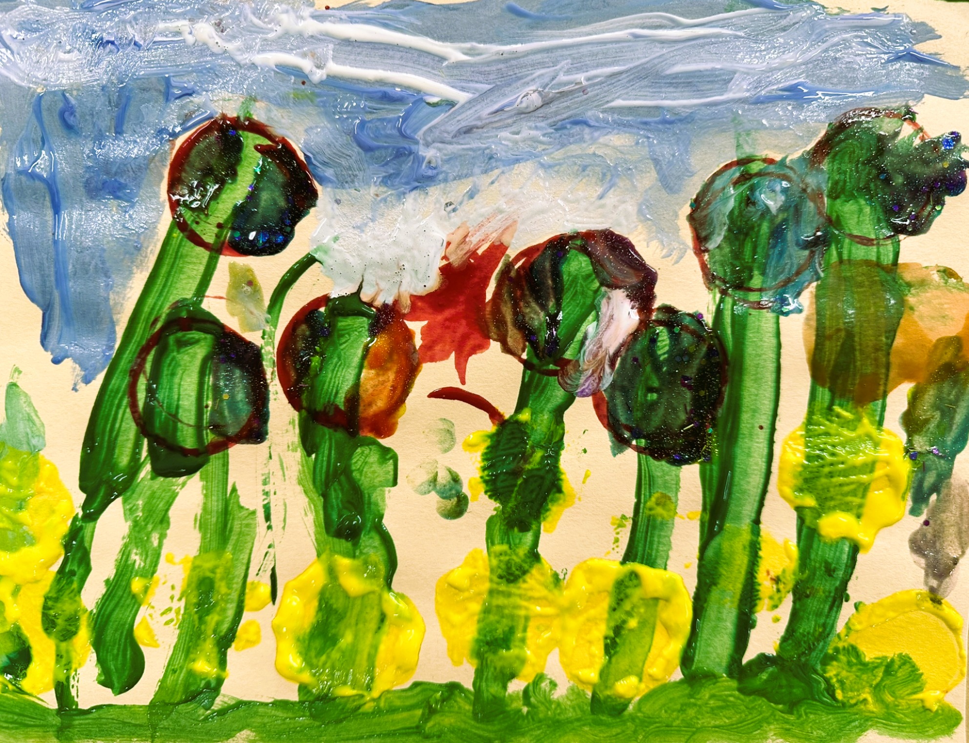 Children's artwork at Butterflies Academy